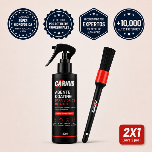 2x1 Agente Hidrofóbico para Vidrios CARHUB + Pincel Gratis
